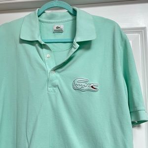 Mens Mint/Sea Foam Green Lacoste Polo Shirt with large Logo
